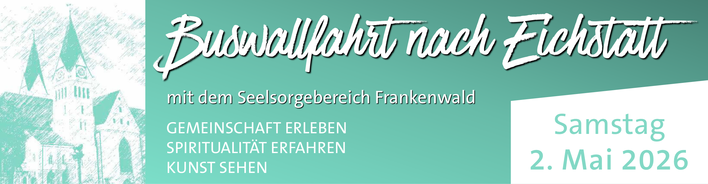 Slider mit dem Hinweis zur Buswallfahrt des SSB Frankenwald nach Eichstätt