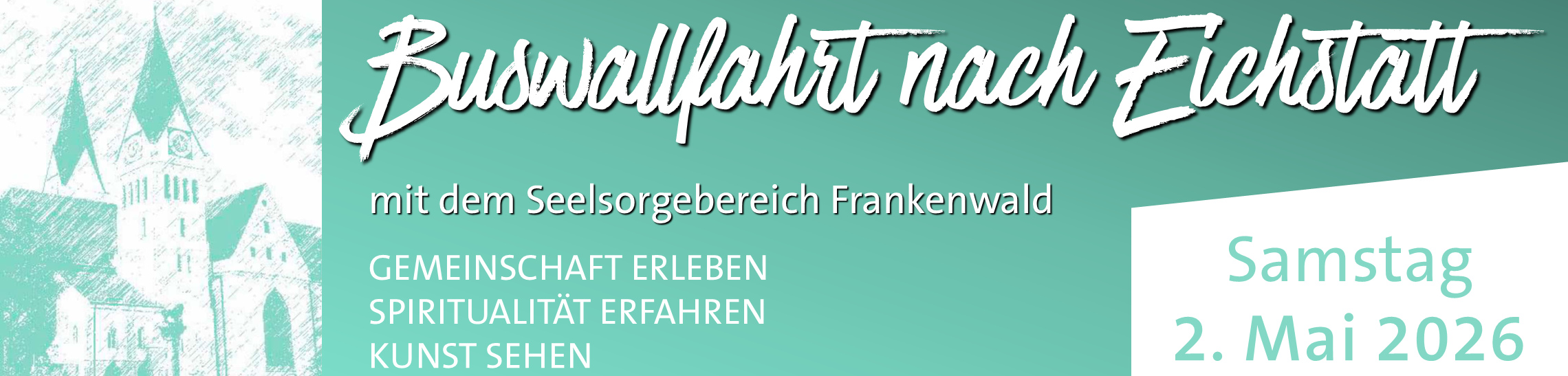 Slider mit dem Hinweis zur Buswallfahrt des SSB Frankenwald nach Eichstätt