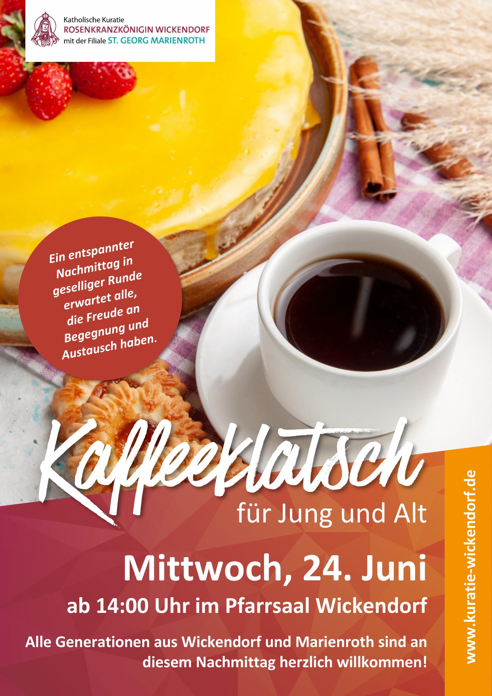 Einladung zum Kaffeeklatsch am 24.06.2026